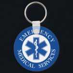 Classic EMT EMS Paramedic Symbol Key Ring<br><div class="desc">A classic EMT/ EMS paramedic Keychain.</div>