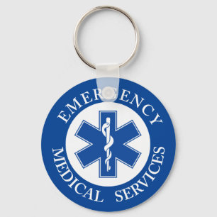 Classic EMT EMS Paramedic Symbol Key Ring