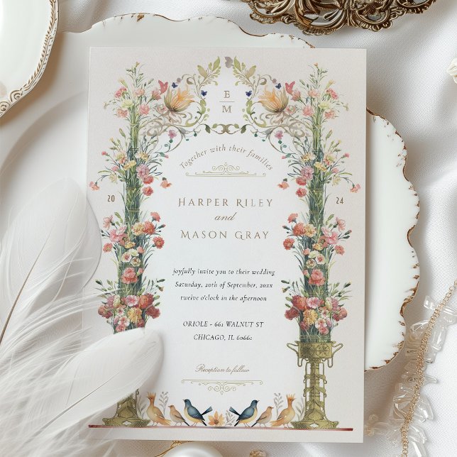 Classic Enchanted Garden Wedding Invitation (Creator Uploaded)