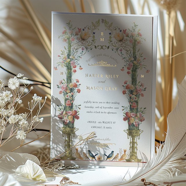 Classic Enchanted Garden Wedding Invitation (Creator Uploaded)