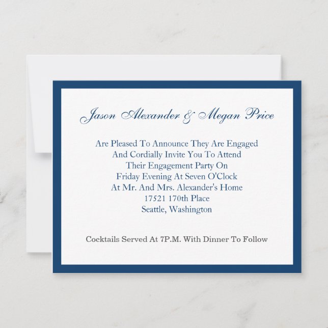 Classic Engagement Announcement (Front)