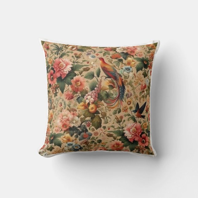 Classic English garden floral Cushion (Front)