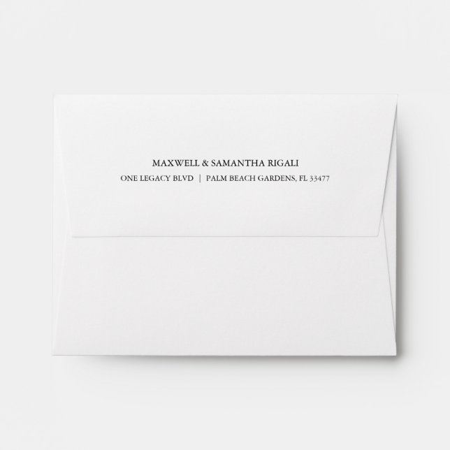 Classic Envelope with Return Address Printing (Back (Top Flap))