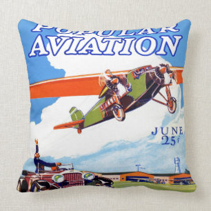 CLASSIC EPHEMERA FROM 1920's RETRO AVIATION Cushion