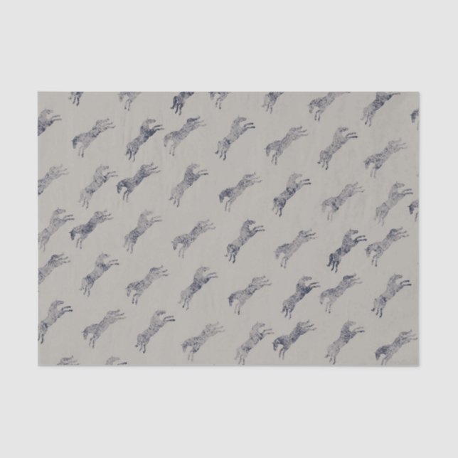 Classic Equestrian Horse Pattern Tissue Paper (Front)