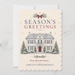 Classic Estate Realtor Client Christmas Holiday Card