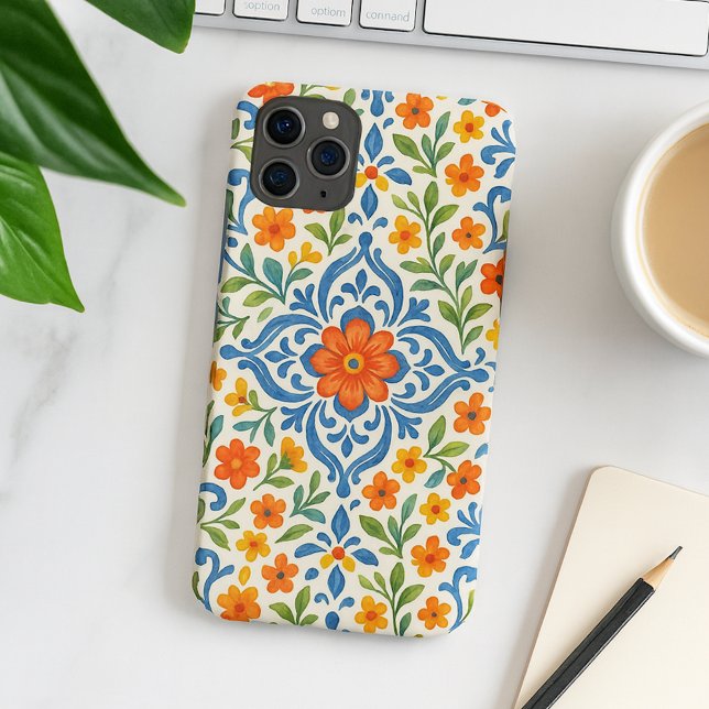 Classic Ethnic Mediterranean Floral Art Pattern Case-Mate iPhone Case (Creator Uploaded)