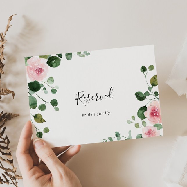 Classic Eucalyptus Floral Wedding Reserved Sign (Creator Uploaded)