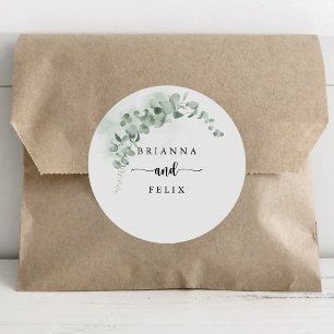 Classic Eucalyptus Foliage Wedding Envelope Seals