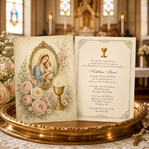 Classic Eucharistic First Communion Invitation