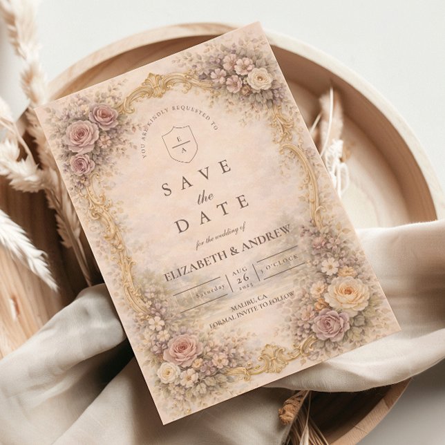 Classic European Baroque Wedding Save The Date (Creator Uploaded)