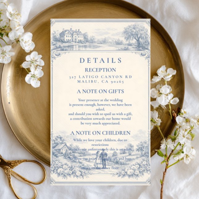 Classic European Garden Wedding Enclosure Card (Creator Uploaded)