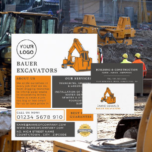Classic Excavator, Builders Business Card