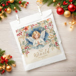 Classic Exquisite Christmas Victorian Angel Xmas Favour Bags<br><div class="desc">Classic Romantic Exquisite Christmas Angel with Flowers Victorian-Themed Inspired Christmas Favors Bags with Joy to the World Quote. Discover our romantic angel-inspired Christmas gift bags with a Victorian-themed design that will bring a touch of elegance to your holiday celebrations. Each bag features a delicate angel surrounded by flowers, accompanied by...</div>