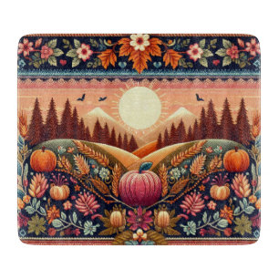 Classic Fair Isle Fall/Autumn Cutting Board