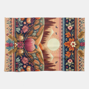 Classic Fair Isle Fall/Autumn Tea Towel