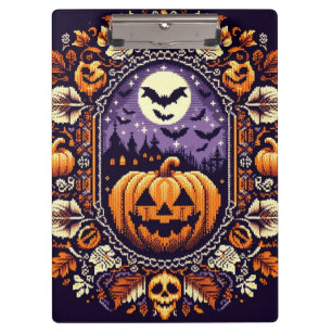 Classic Fair Isle Halloween/Pumpkin Clipboard