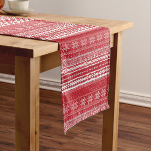 Classic Fair Isle Print Christmas Table Runner