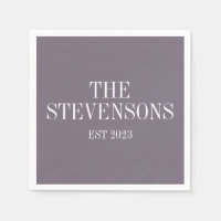 Classic Family Last Name Est Date Plum Purple