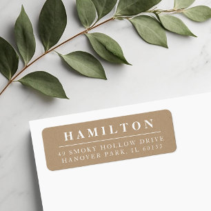 Classic Family Monogram Return Address Label