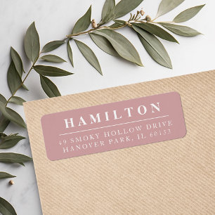 Classic Family Monogram Return Address Label