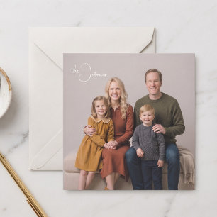 Classic Family Portrait Custom Flat Card