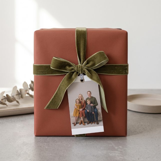 Classic Family Portrait Custom Gift Tag (A keepsake memory for your special gift.)