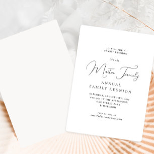 Classic Family Reunion Minimal Invitation