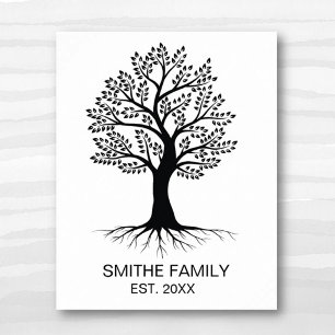 Classic Family Tree Poster Wall Art