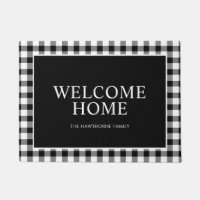 Classic Family Welcome Home Black Plaid
