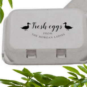 Classic Farmhouse duck Egg Carton Stamp
