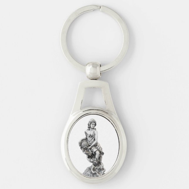 Classic female statue key ring (Front)