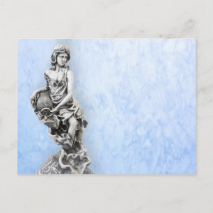 Classic female statue postcard