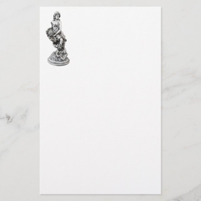 Classic female statue stationery (Front)