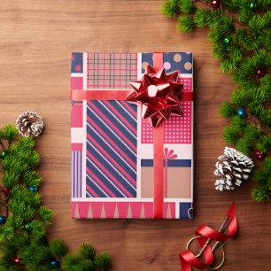 🎄Classic Festive Collage Christmas Wrapping Paper