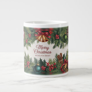 Classic Festive Garland Large Coffee Mug