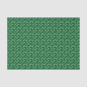 Classic Festive Holiday Dark Green Candy Cane Tissue Paper