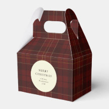 Classic Festive Red Plaid Christmas Cookie