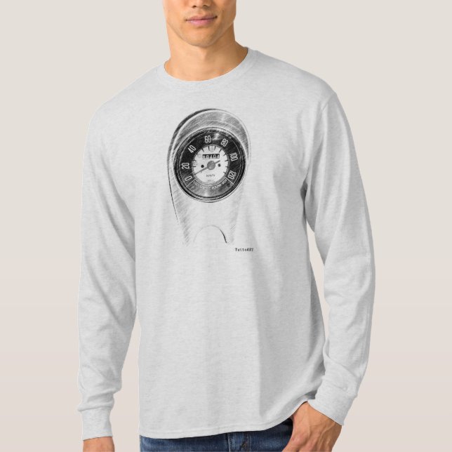 Classic FIAT 500 Cinquescento Speedometer T-Shirt (Front)