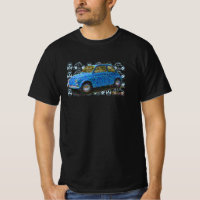 Classic Fiat 500 in blue