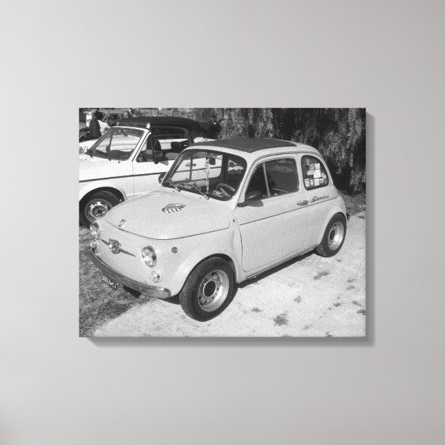 CLASSIC FIAT 500 VINTAGE CLASSIC CAR CANVAS PRINT (Front)
