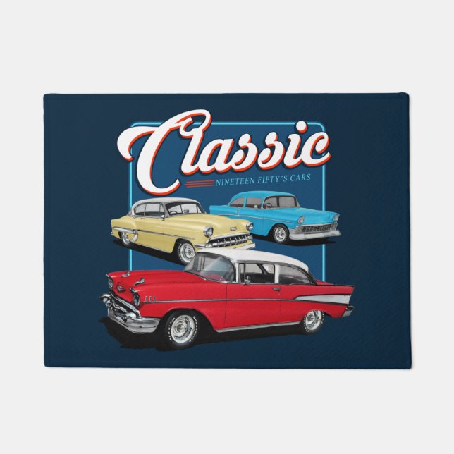 Classic Fifties Cars Doormat (Front)