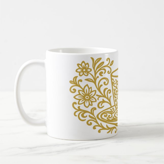 Classic Filigree Engraving CoffeClassic Mug, 11 oz Coffee Mug (Left)
