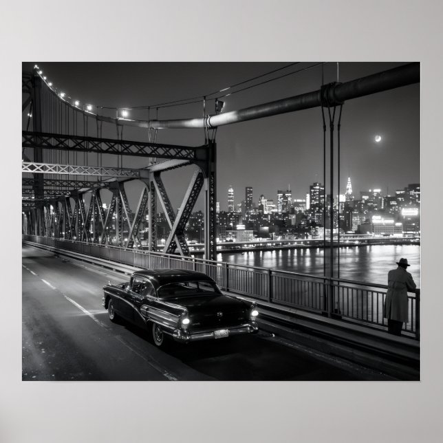 Classic Film Noir Bridge Poster (Front)