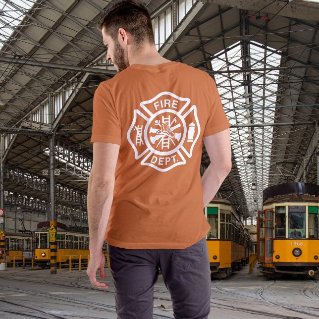 Classic Fire Department Maltese Cross Firefighter  T-Shirt (Classic Fire Department Maltese Cross Firefighter T-Shirt)