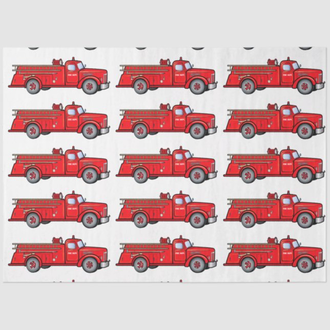 Classic Fire Engine Tissue Paper (Front)