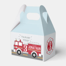 Classic Firetruck Kids favour box