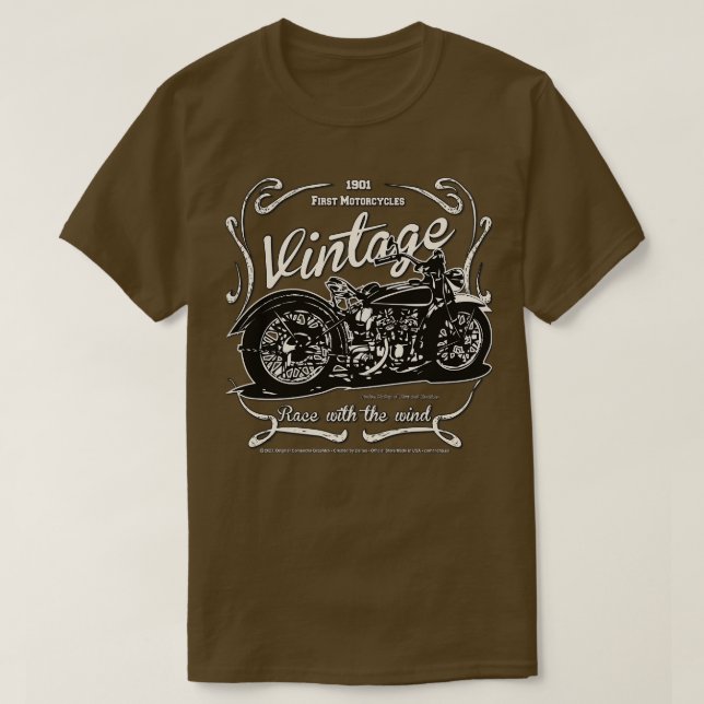 Classic First motorcycles T-Shirt (Design Front)