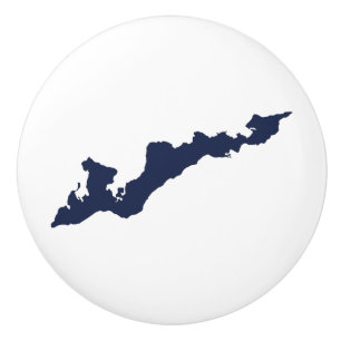 Classic Fishers Island Ceramic Knob – Navy