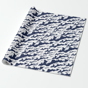 Classic Fishers Island Logo Wrapping Paper - Navy